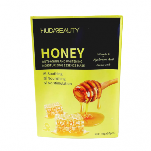 Huda Beauty Anti-Aging and Whitening Moisturizing Essence Mask Honey Μάσκα Προσώπου με Βιταμίνη C, Υαλουρονικό Οξύ και Αμινοξέα 30g